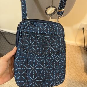 Travelon Blue and Gray Crossbody Bag